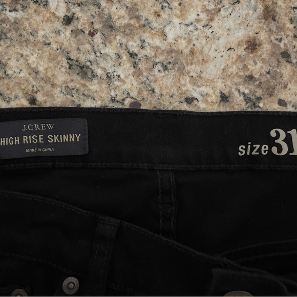 J Crew High Rise Skinny Black Jean - Picture 5 of 5